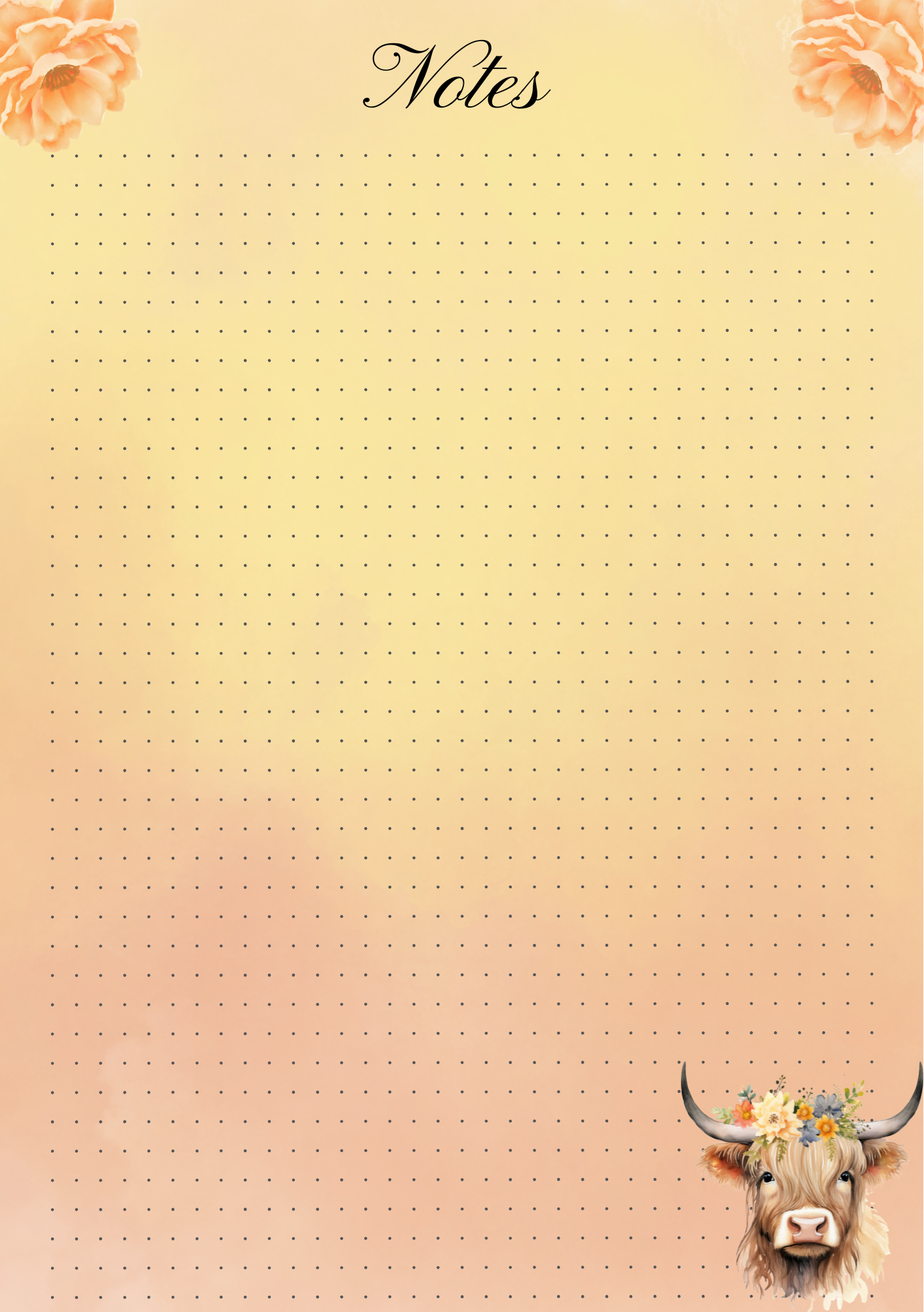 Notizblock Highland Cow