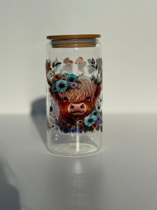 Glas Cup - 500ml - Highland Cow