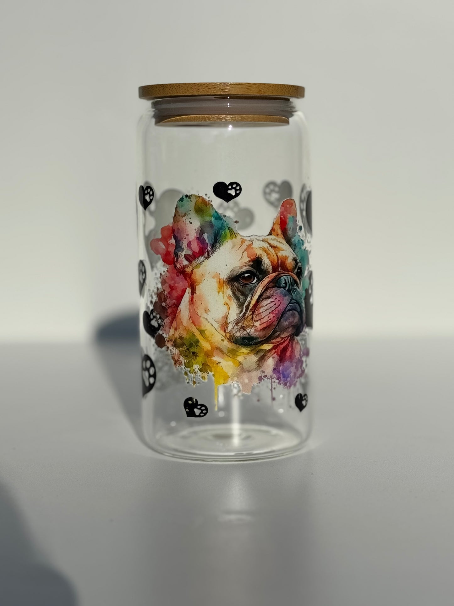 Glas Cup - 500ml - French Bulldog