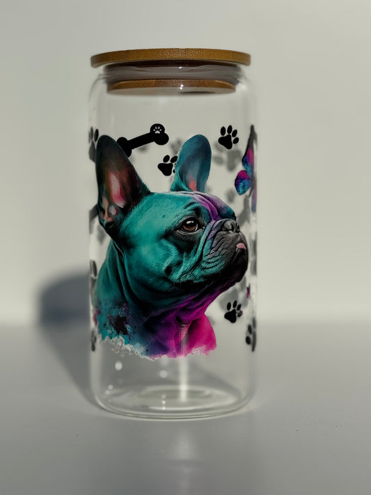 Glas Cup - 500ml - French Bulldog