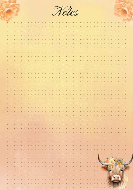 Notizblock Highland Cow