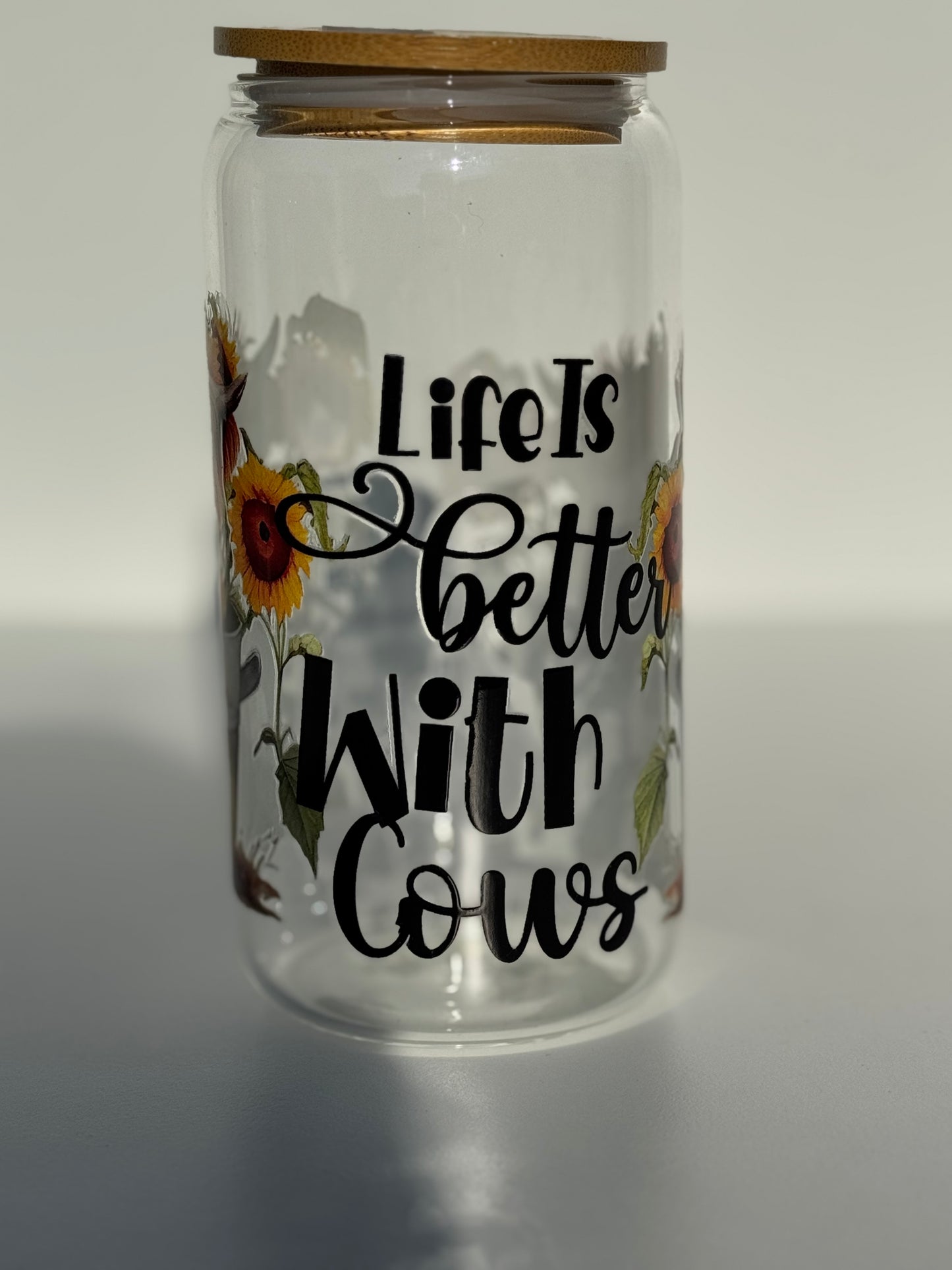 B- Ware Glas Cup - 500ml - Highland Cow