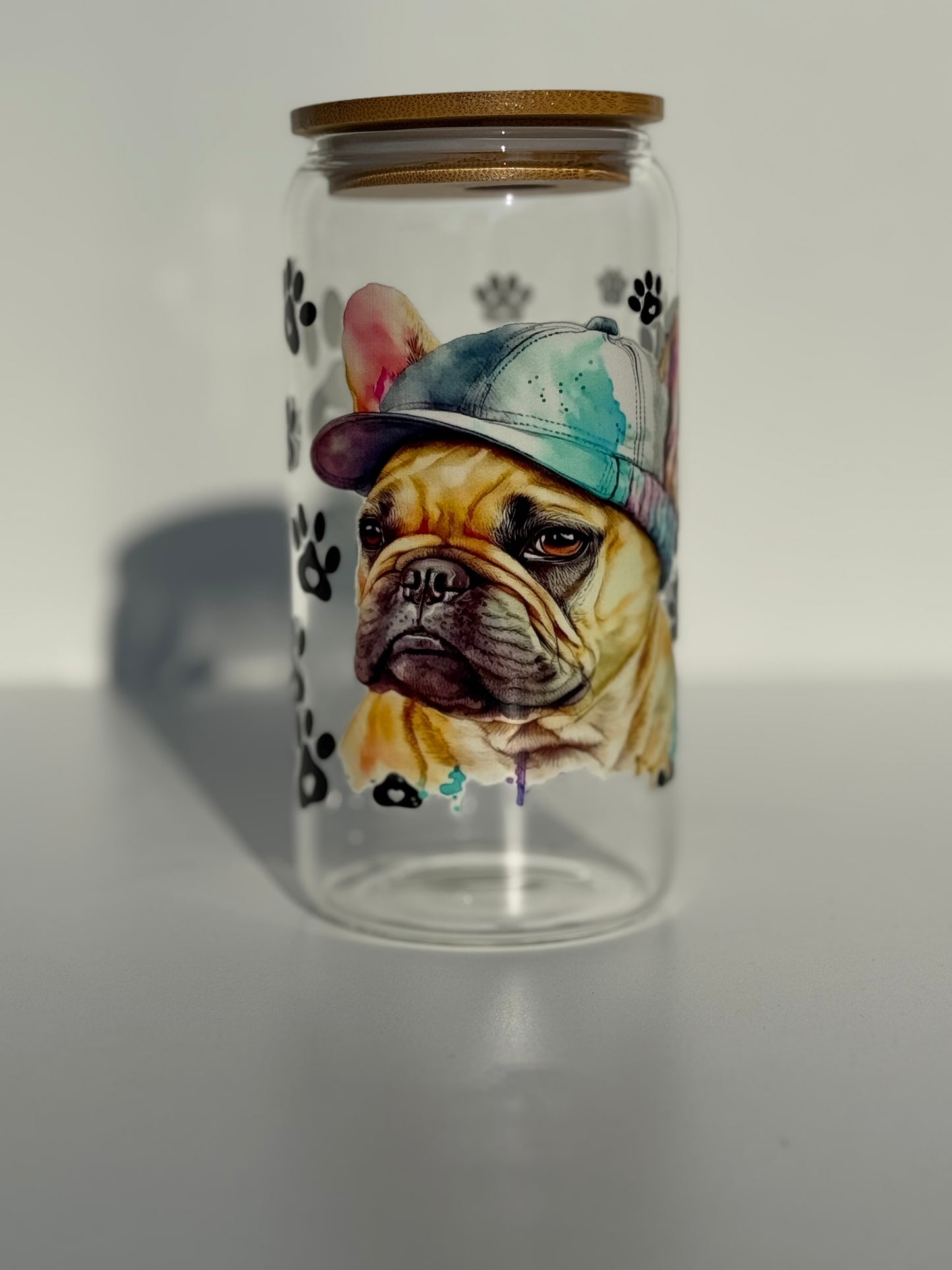 Glas Cup - 500ml - French Bulldog