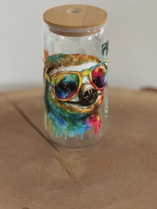 Glas Cup - 500ml - Faultier