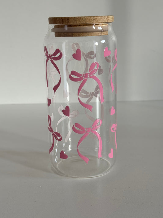 Glas Cup - 400ml - Schleifentraum